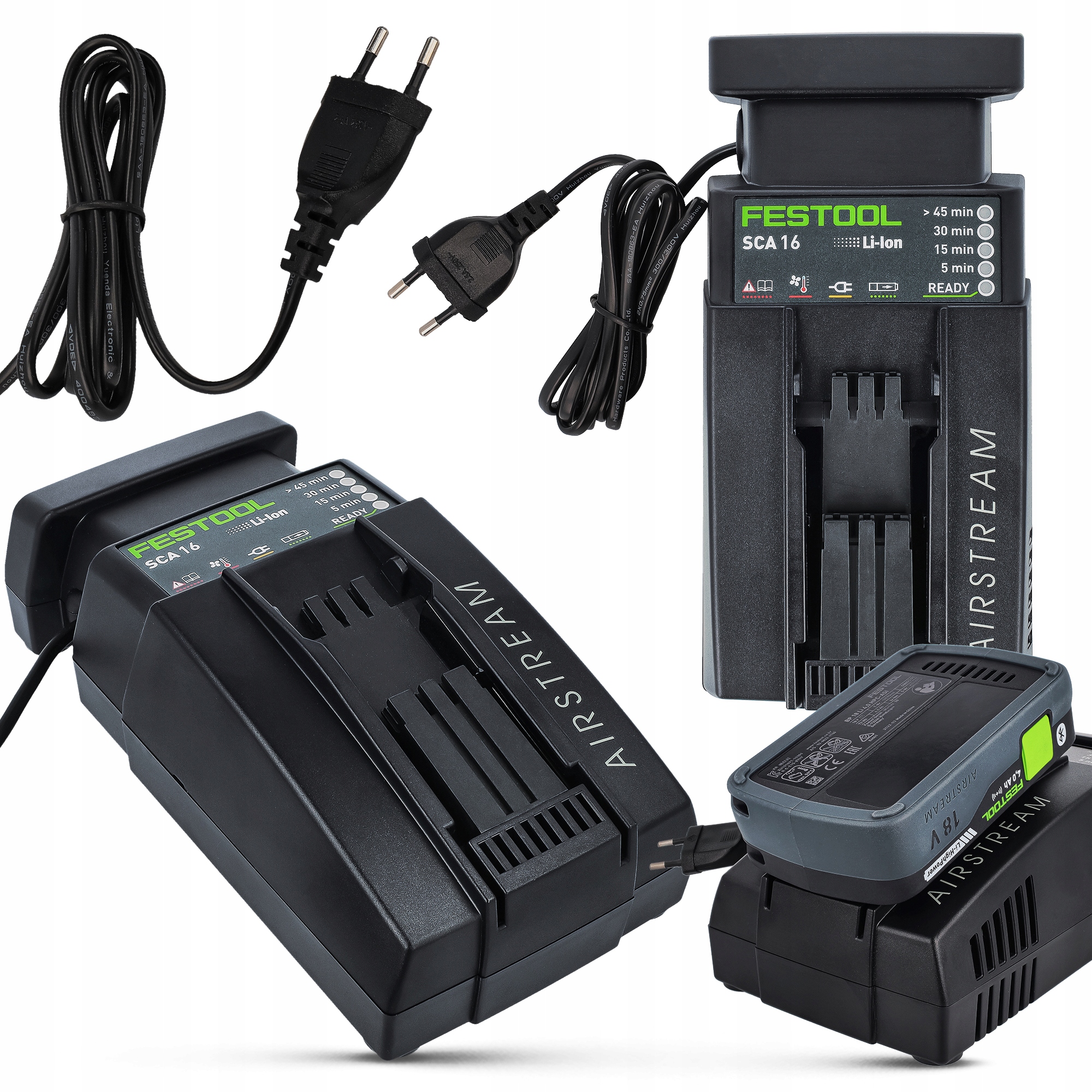 Szybka Ładowarka Festool Airstream Sca 16 Led Do Baterii Akumulatora 576953