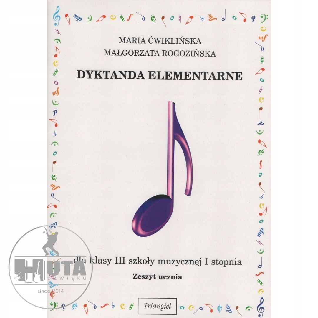 Solfeż elementarny 3 + dyktanda elementarne 3 KOMPLET Przedmiot Muzyka