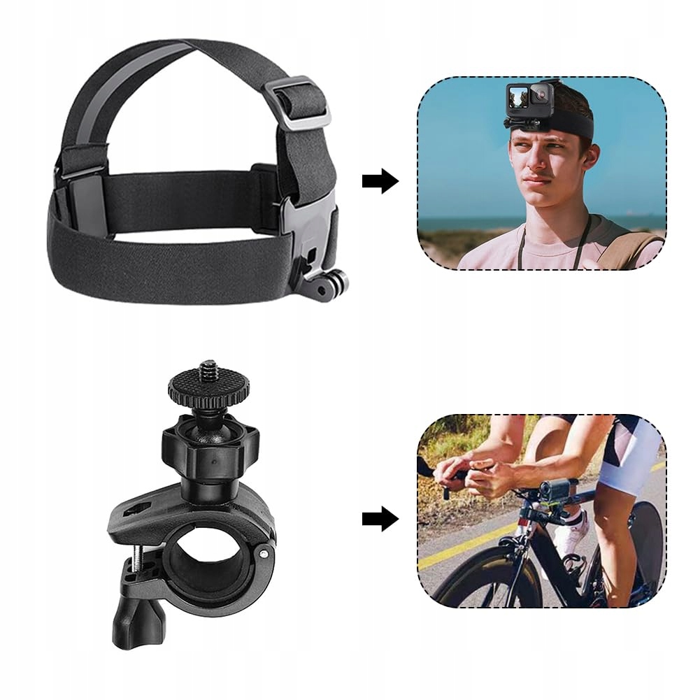 Zestaw Akcesoriów Do Kamery Sportowej Hero GoPro Action Cam Helweet — miniatura 3
