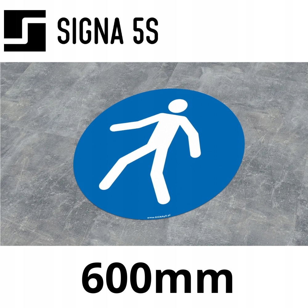 Podlahová značka SafeWalk „Povolení k průchodu na označeném místě“ 60 cm