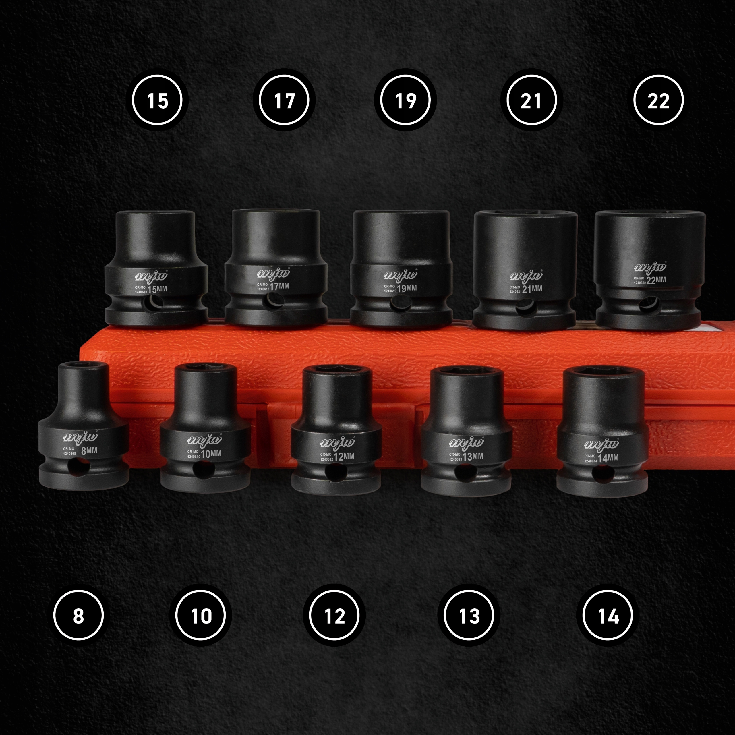 Nasadki udarowe zestaw komplet udarowy 1/2 MJW Typ 6-kątna
