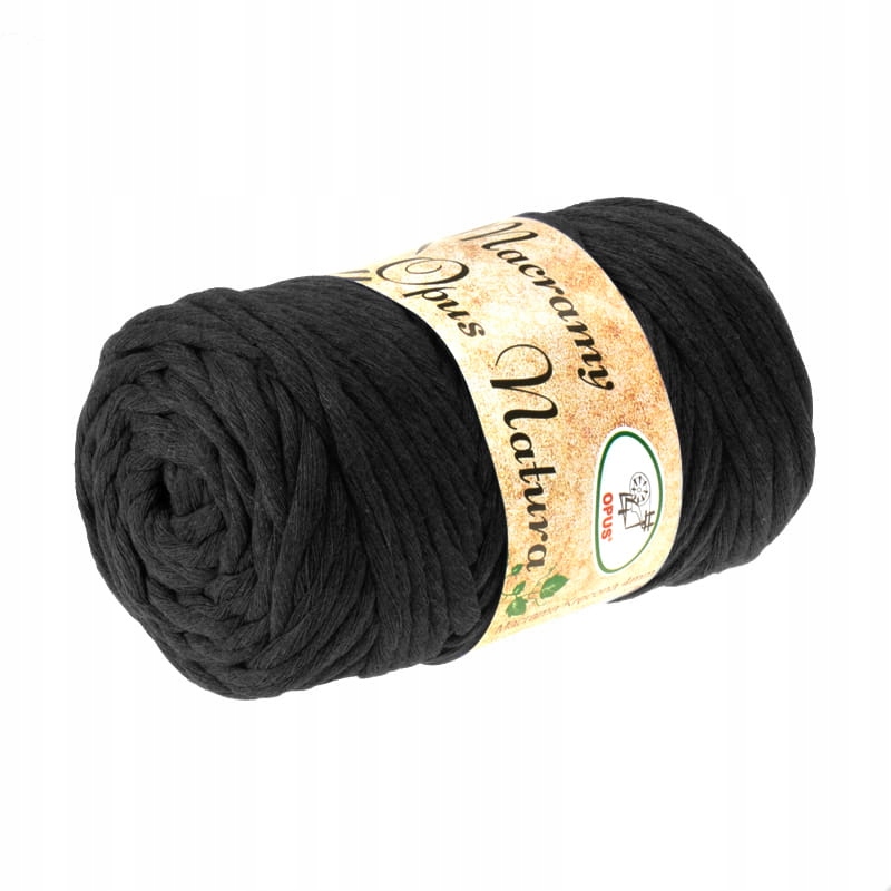 Sznurek kręcony Twisted nr 115 czarny