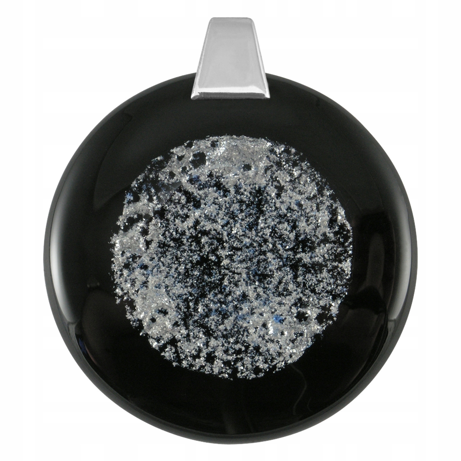 Dámský přívěsek Harf černé sklo murano kolečko