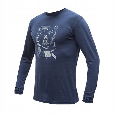 Sensor Merino Active Outside pánské triko dl.rukáv deep blue velikost L