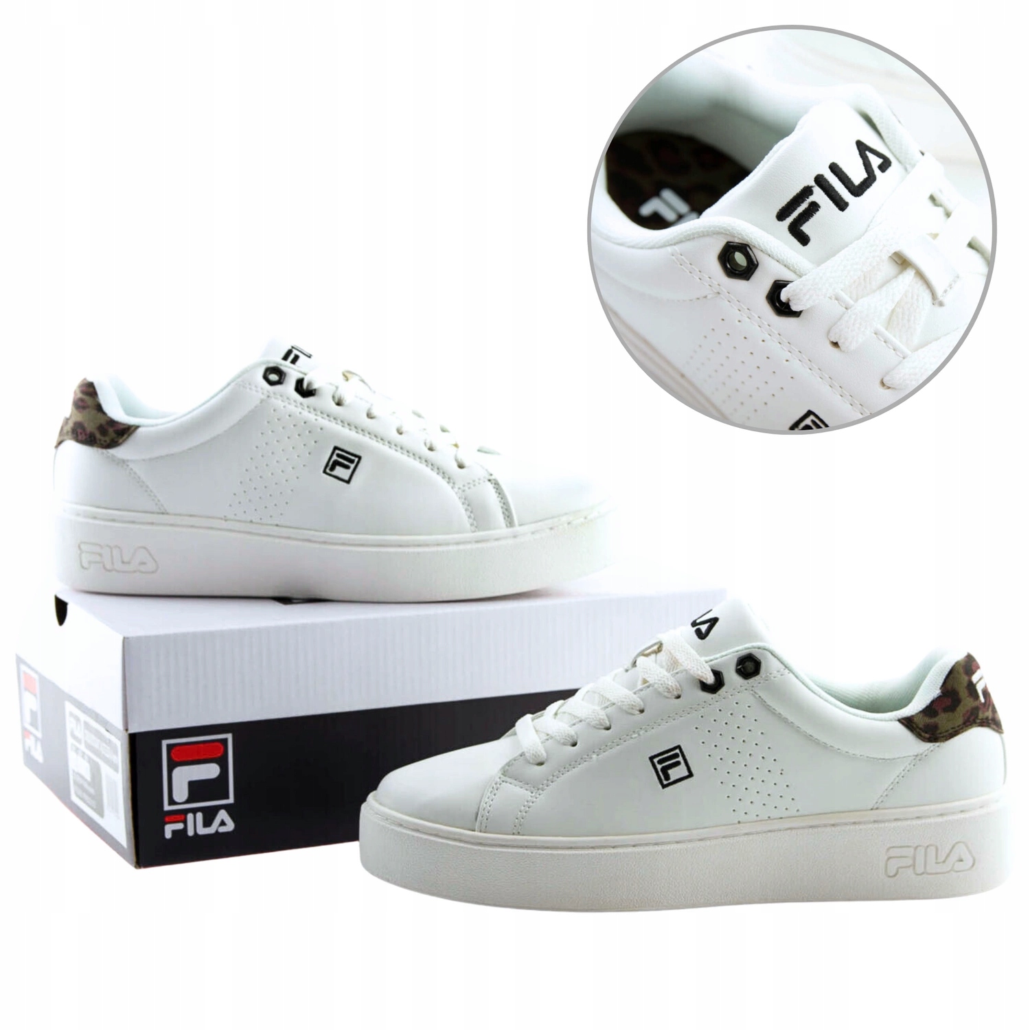 Boty Fila Crosscourt dámské bílé tenisky s panterkou sportovní vel. 42