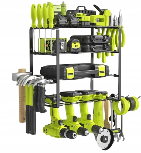 Nástěnná polička na nářadí Kovová garážová dílenská organizérka