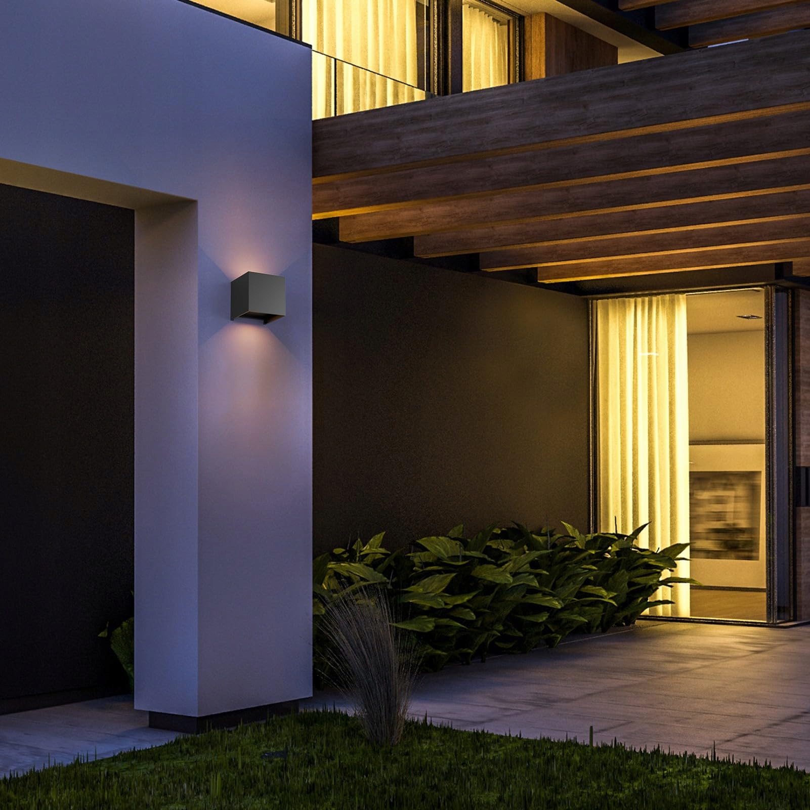 KLIGHTEN Zestaw 2 Lamp LED Wewnętrzne i Zewnętrzne 7W IP65 Ciepłe Światło — miniatura 7