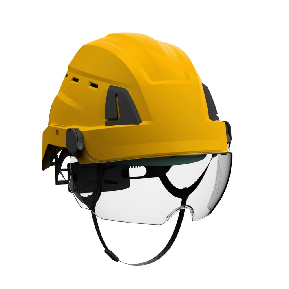Hełm Protekt Atra 40V S41 Wizjerka Wentylacja Więźba Obrotowa Żółty