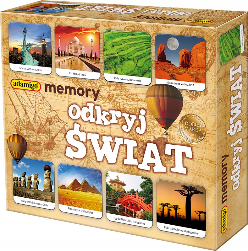 

Gra Memory Memo Odkryj Świat gra pamięciowa