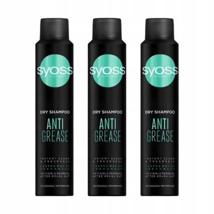 

Syoss Anti Grease Suchy Szampon 200ml x3