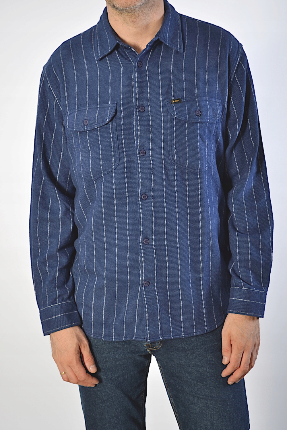 Lee Worker Shirt Marine Flanelová Košile XL