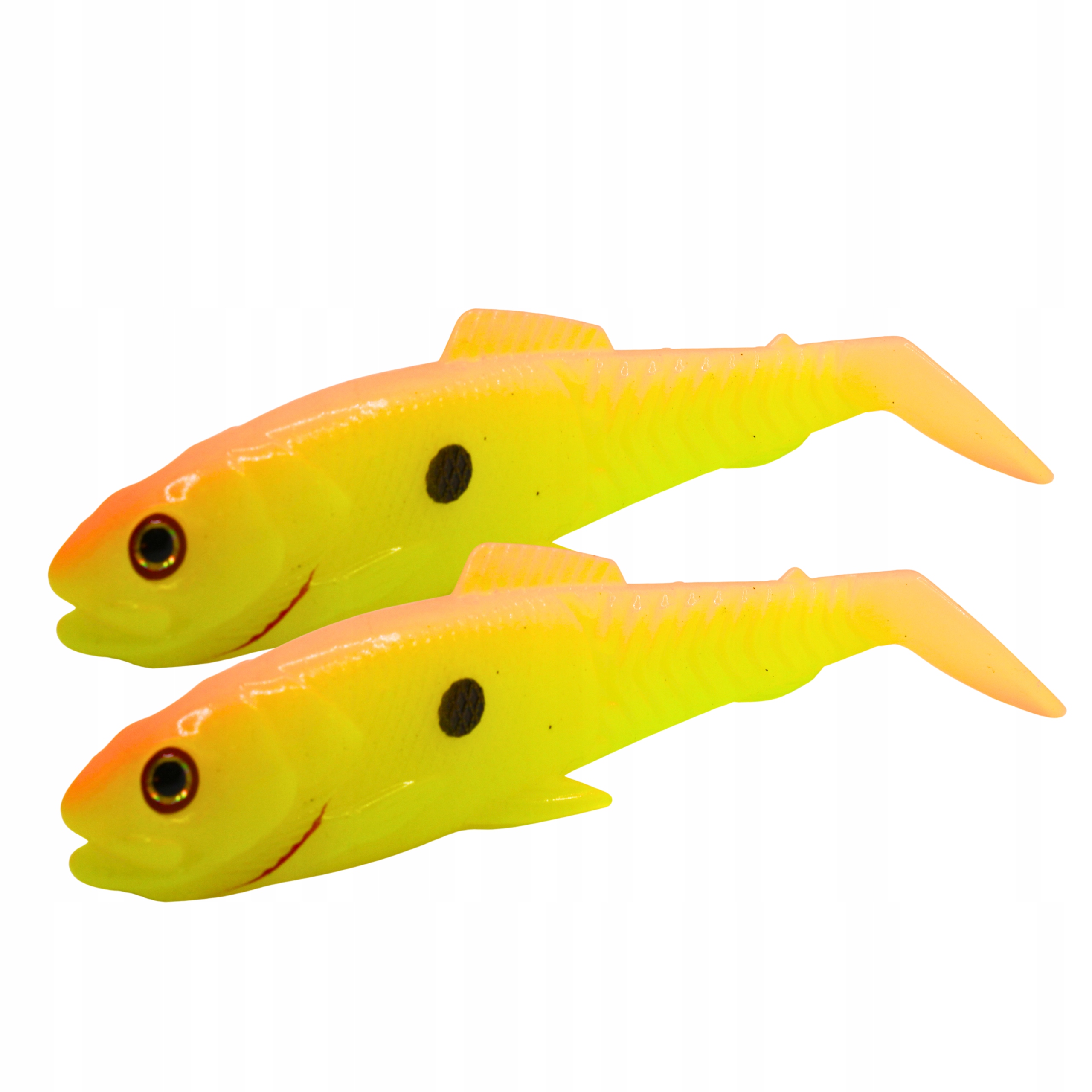 Zestaw przynęt na szczupaka x2 szt 13cm 22,7g duża guma ripper orange fluo