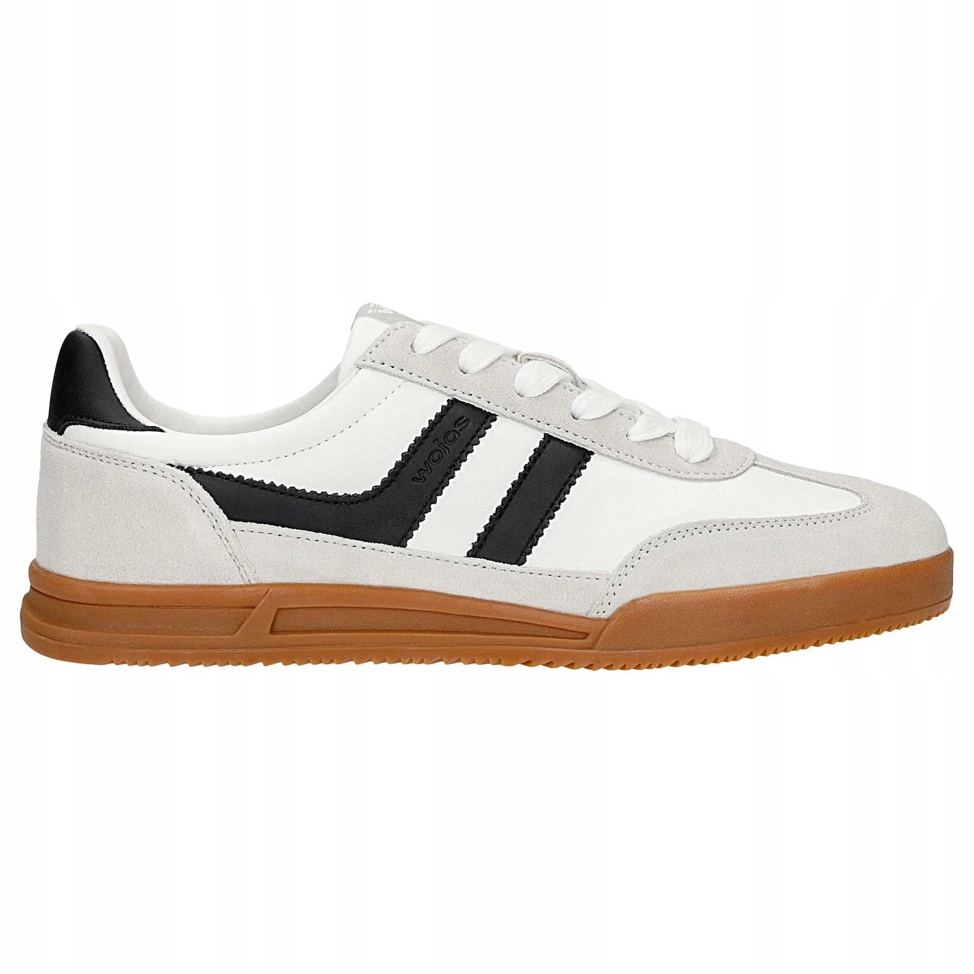 Světlé pánské kožené tenisky s kontrastními vložkami, velikost vel.