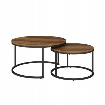 Stolek Vicco kulatý 77 x 77 x 40 cm dub antický