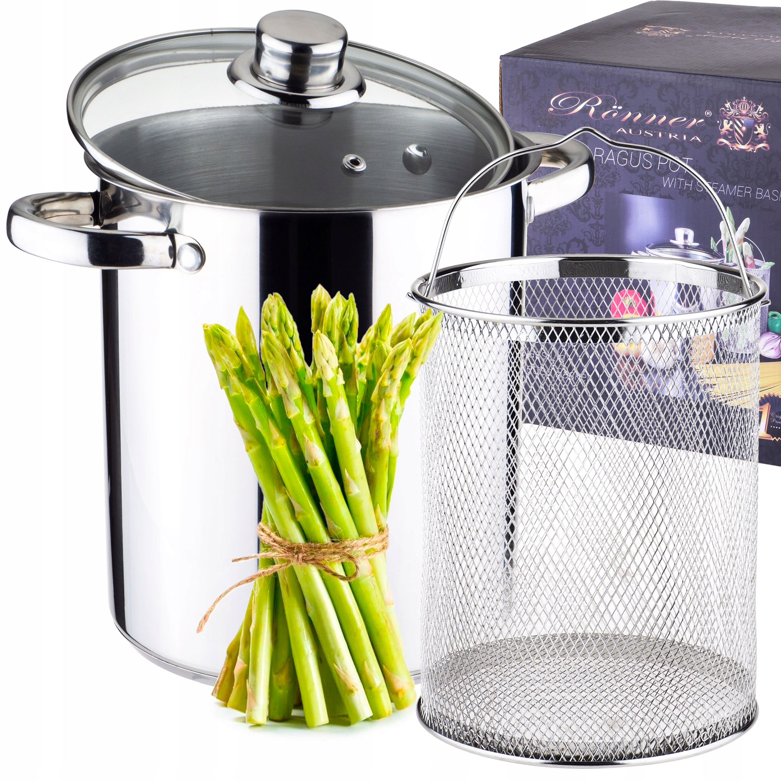 

Duży Garnek do Szparagów Makaronu Szynkowaru 5 L