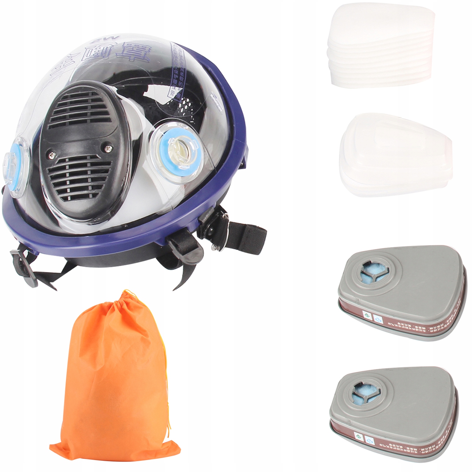 6800 MASKA PRZECIWPYŁOWA KOMPLETNA+FILTRA ZESTAW Materiał guma