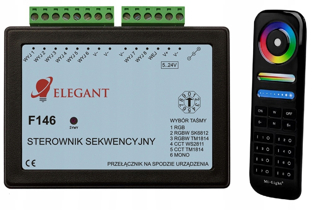 Univerzální koridorový ovladač Elegant F146 Rgb Rgbw Cct Mono