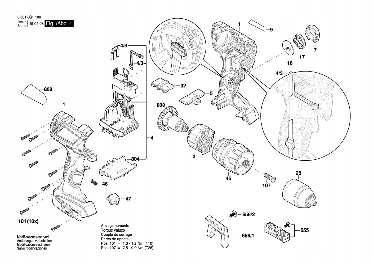 Bosch dźwignia nastawcza do akumulatorowego wkrętaka GSR 18V-60C 3601JG1100 Kod producenta 2609101484