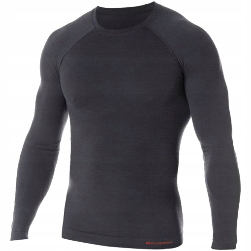 Bluza Brubeck Active Wool LS12820 Męska Grafitowy L