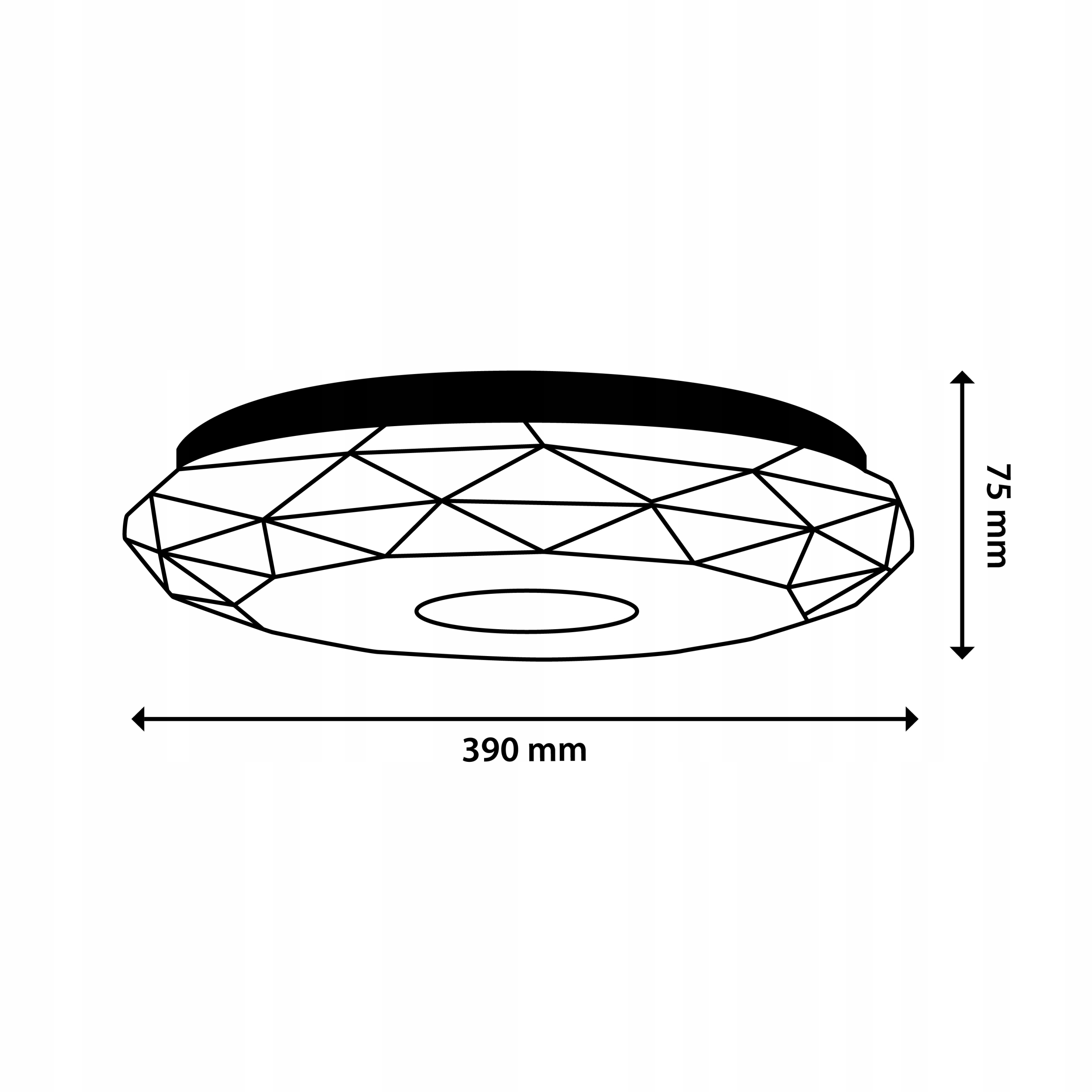 Plafon LED lámpa Sufitowa Oprawa Diament Modern 24W 39 cm CCT + Pilot Egyetlen fényforrás maximális teljesítménye 24 W