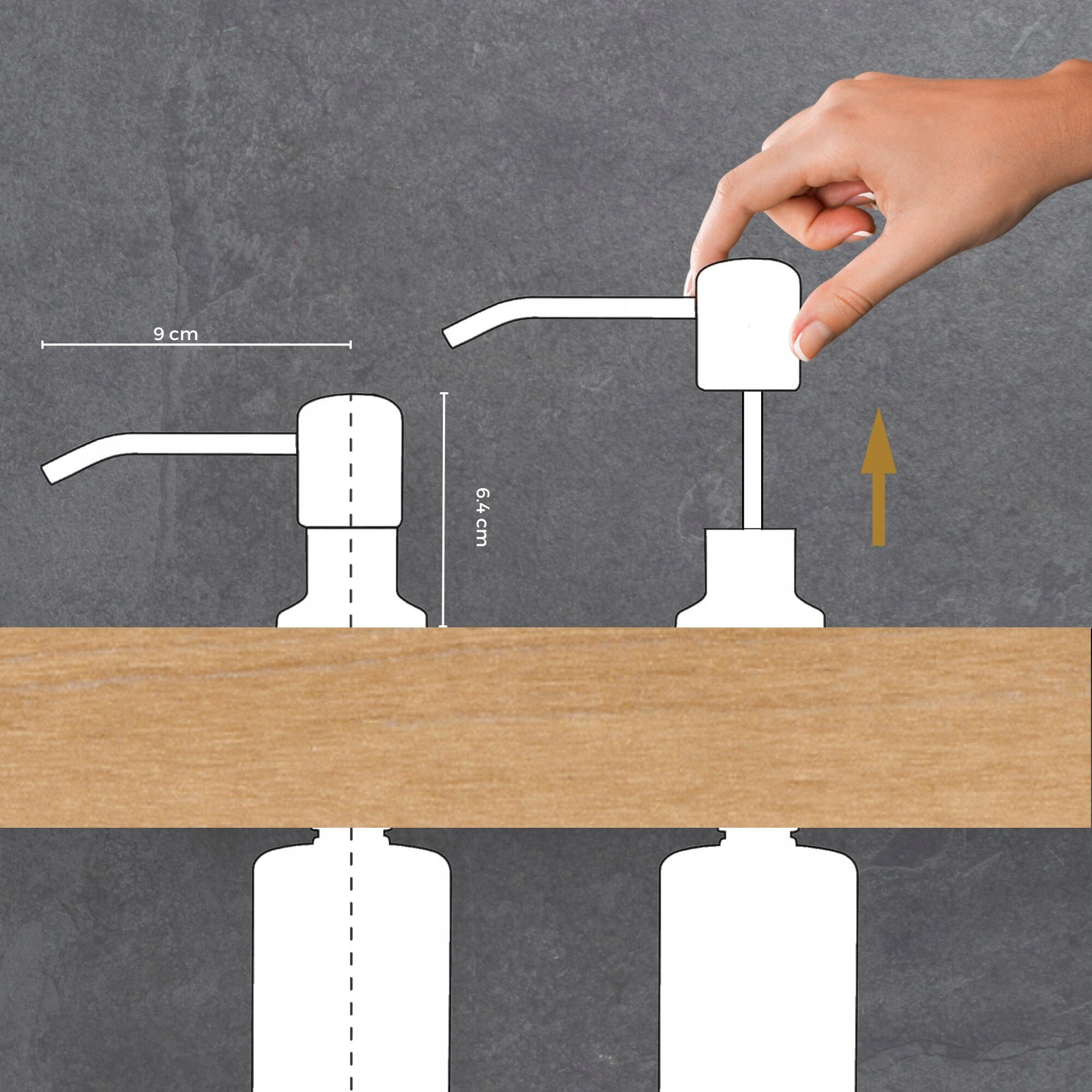 DOZOWNIK SIMPLE GUN GREY SINK QUALITY Linia SINK Quality