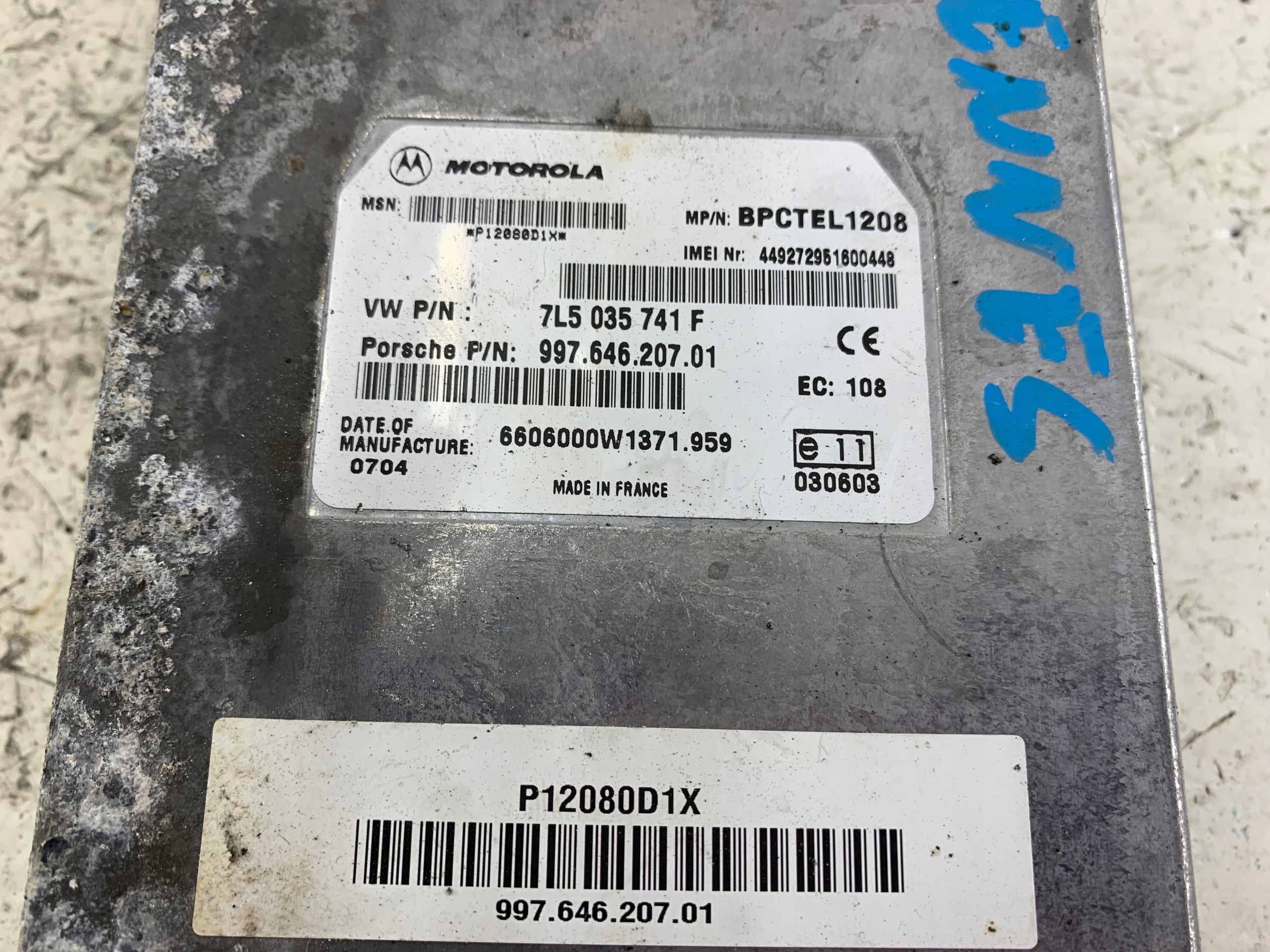 PORSCHE CAYENNE e VW TOUAREG modulo Centralina TELEFONU 7L5035741F