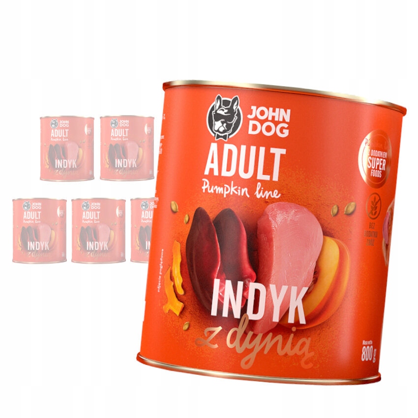 Levně John Dog Krůta S Dýní Krmivo Mokré Pro Psa 6x800g