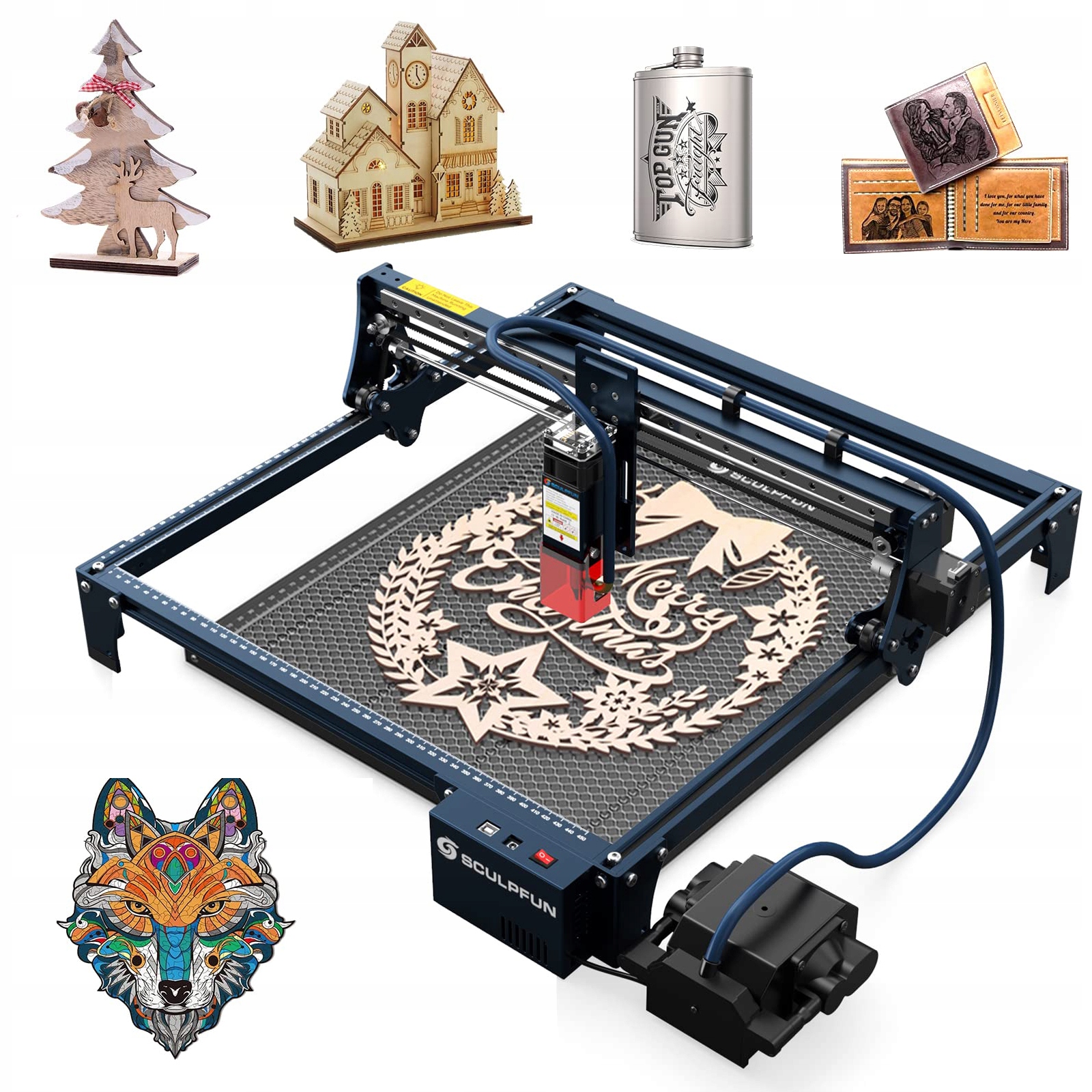 Grawer laserowy 10W SCULPFUN S30 PRO+TABLICA XL