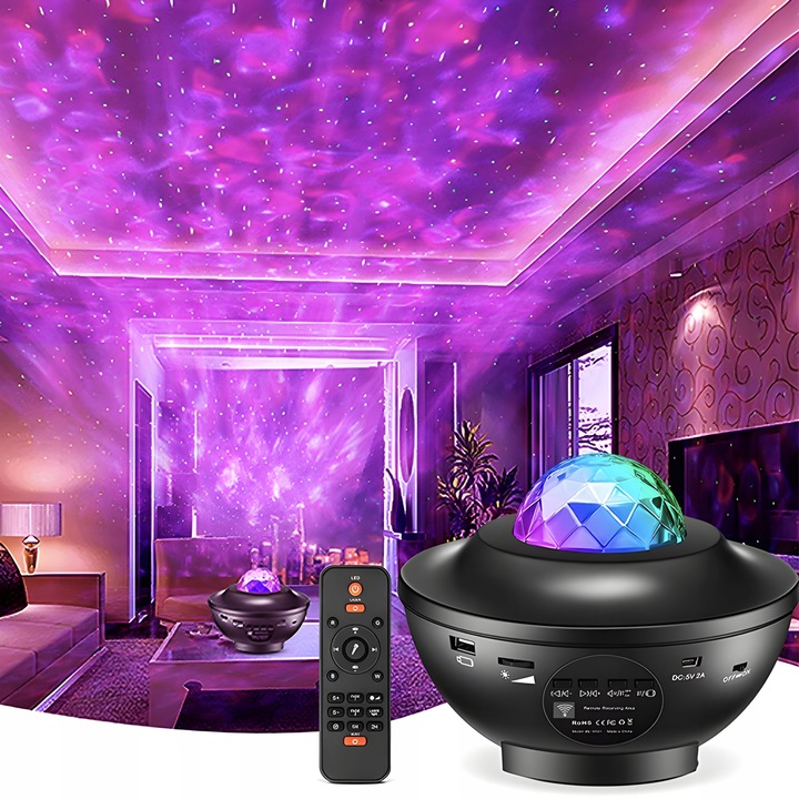 PROJEKTOR GWIAZD RZUTNIK NIEBA LAMPKA NOCNA LED GŁOŚNIK BLUETOOTH + PILOT Marka inna