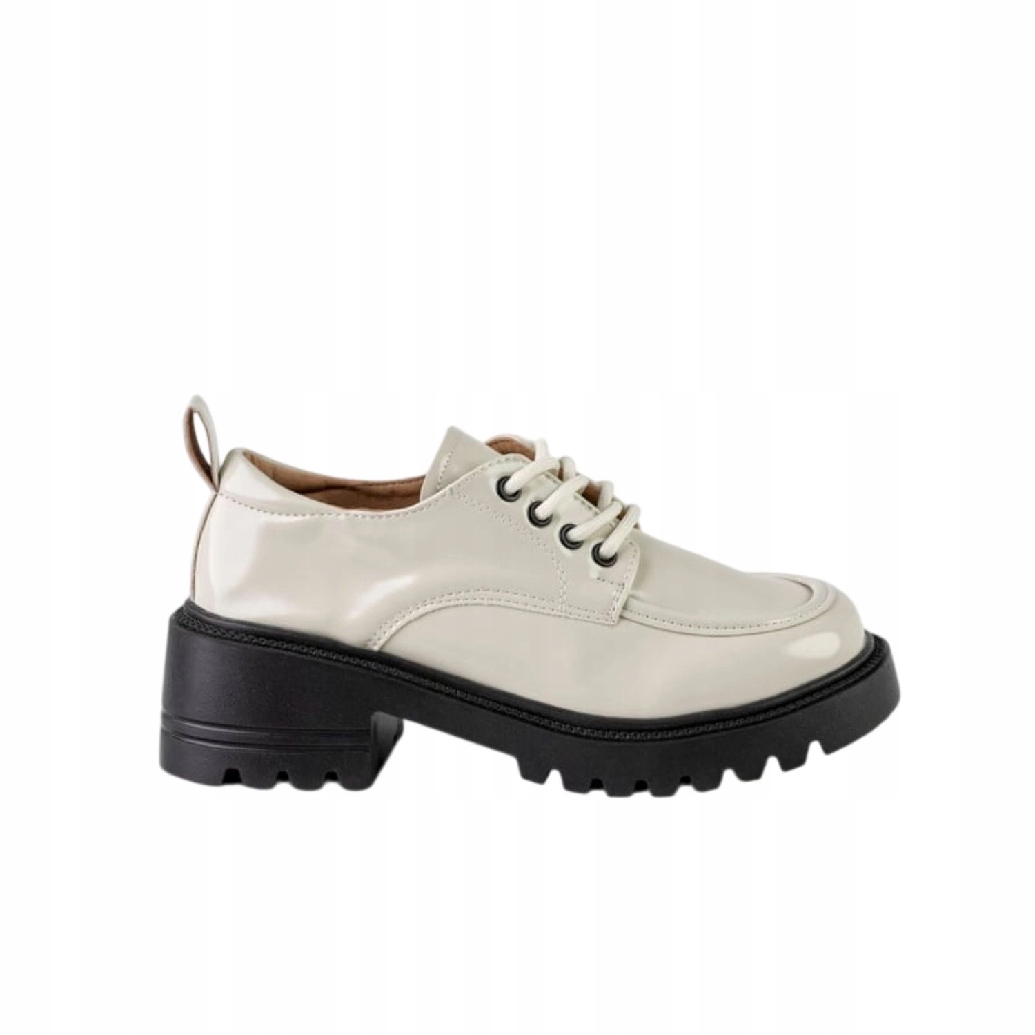 Polobotky Musk dámské béžové na platformě ekokůže podpatek módní vel. 36