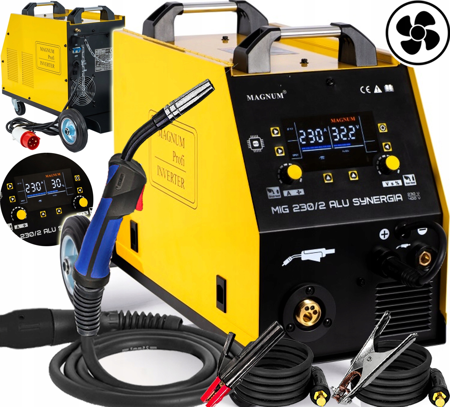 Invertorová Svářečka Migomat Poloautomatická Magnum Mig 230/2 Alu Synergie