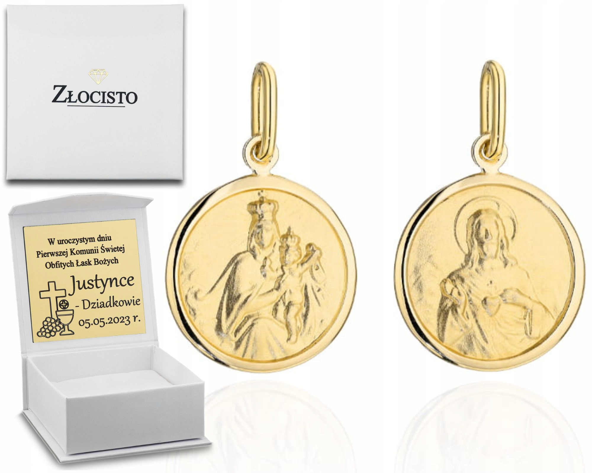 Zlatý Medailonek S Štěpákem V Prstenu 585 Rytina Dárek Gravírování