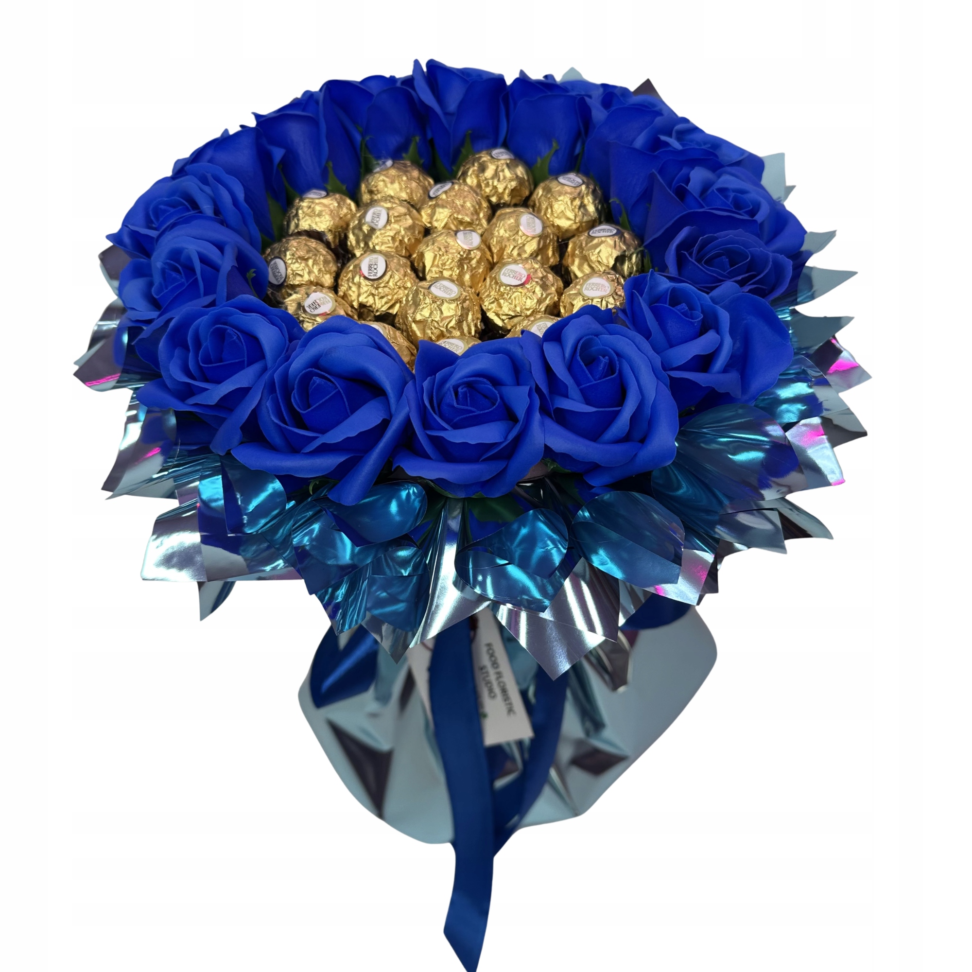 Levně Dárková Sada Kytice Ferrero Modrá Den Žen Narozeniny 18 30