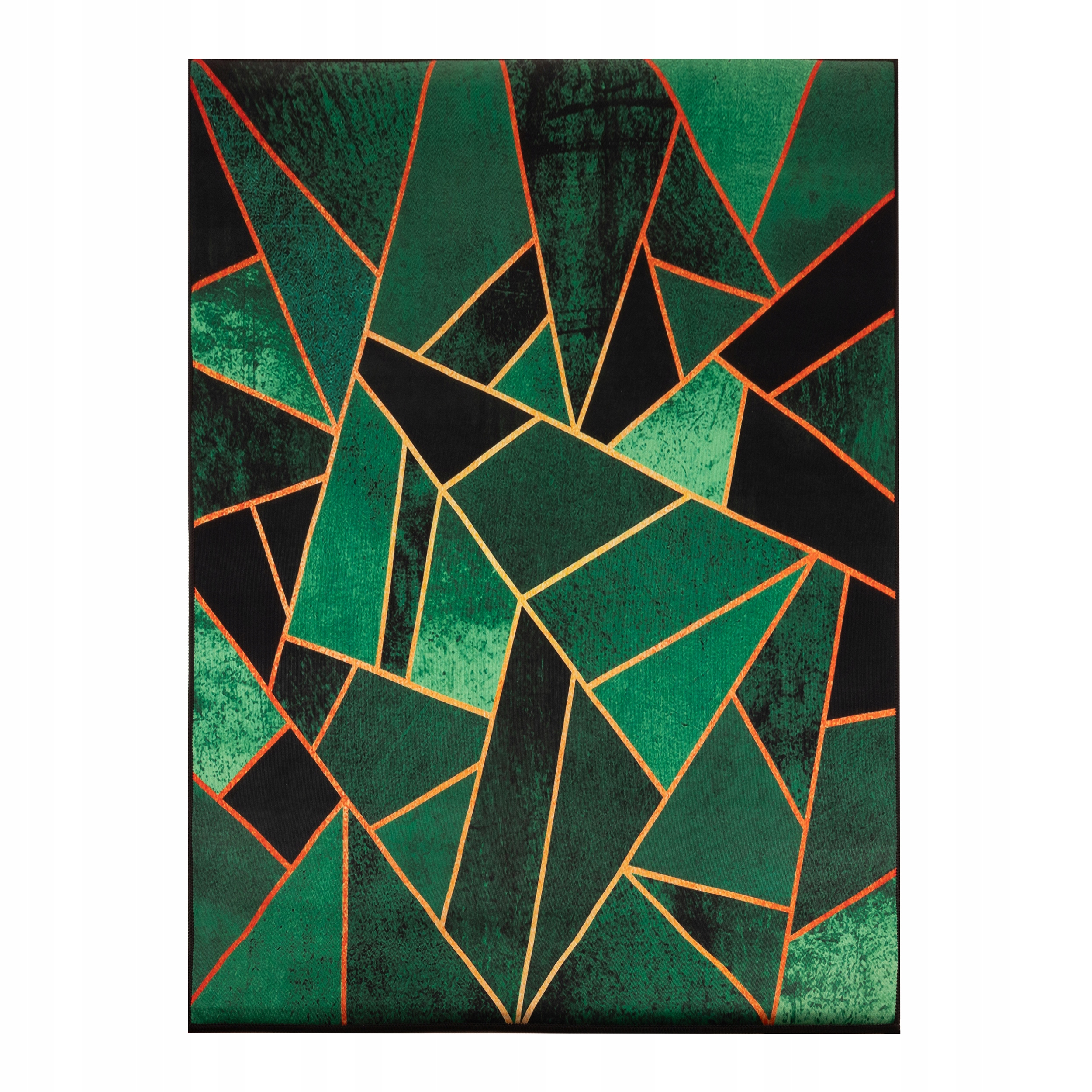 Koberec 120x170 CM Zelený Černý Do Obývacího Pokoje Moderní Geometrická Mozaika