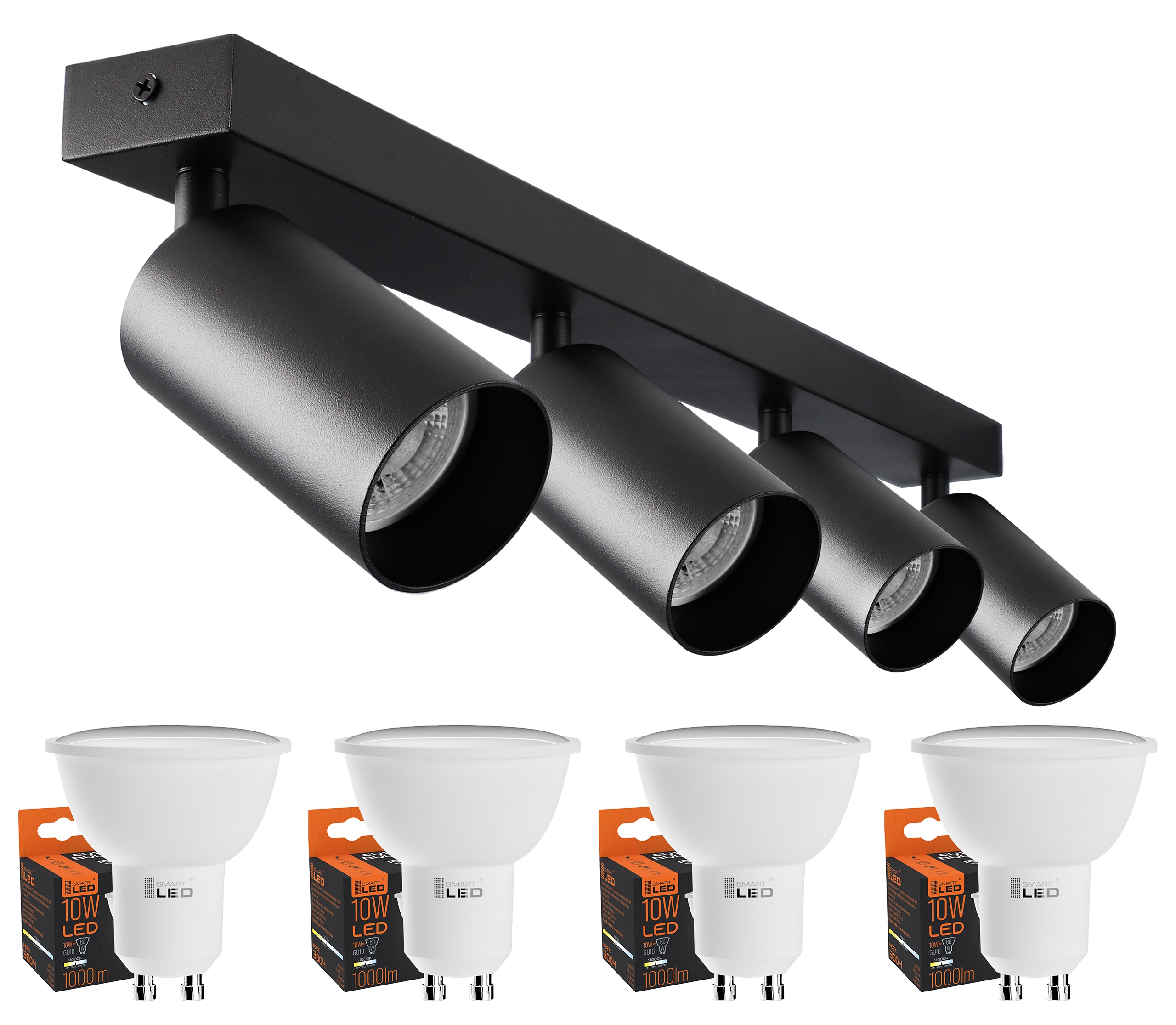 Lampa sufitowa oprawa natynkowa + 4x GU10 10W LED