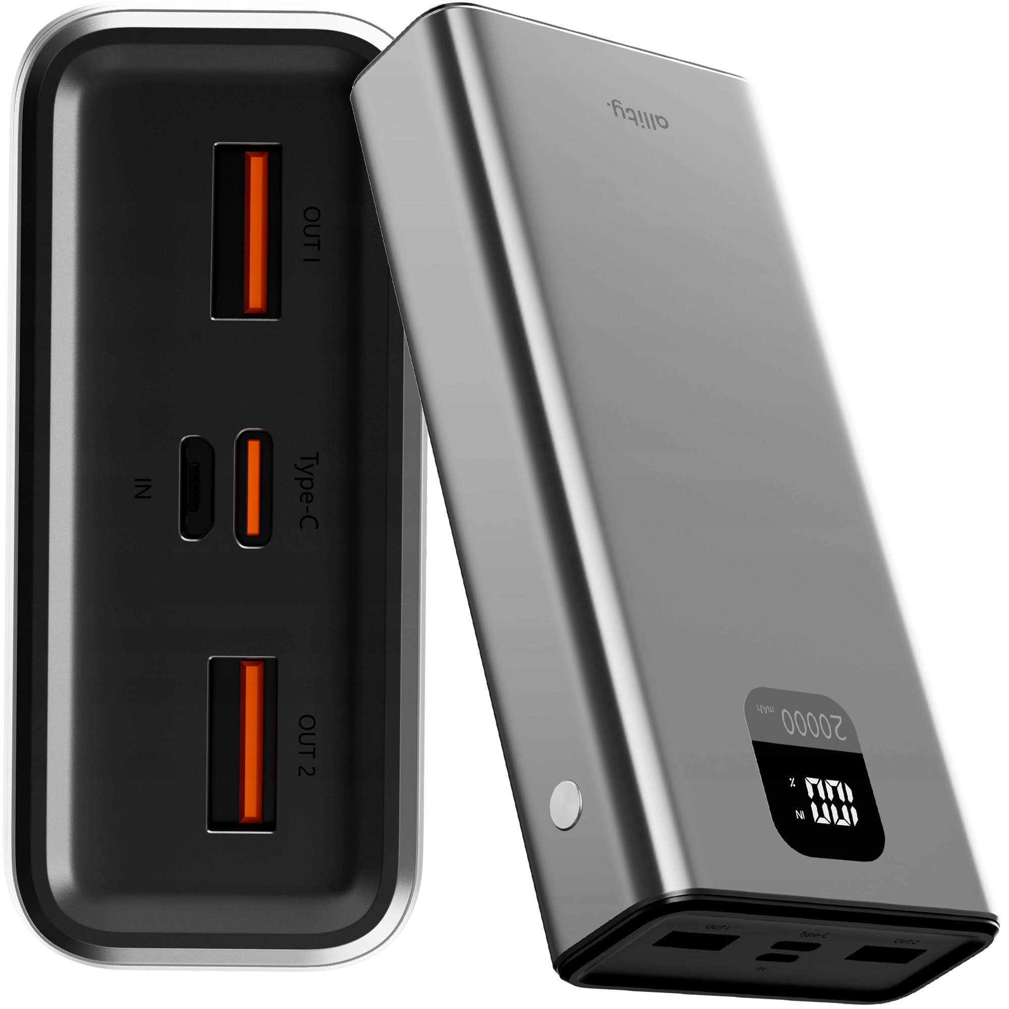 Powerbank Allity 22.5W 20000 mAh 1x Usb-c 2x Usb-a Pd Qc s velkou kapacitou a displejem