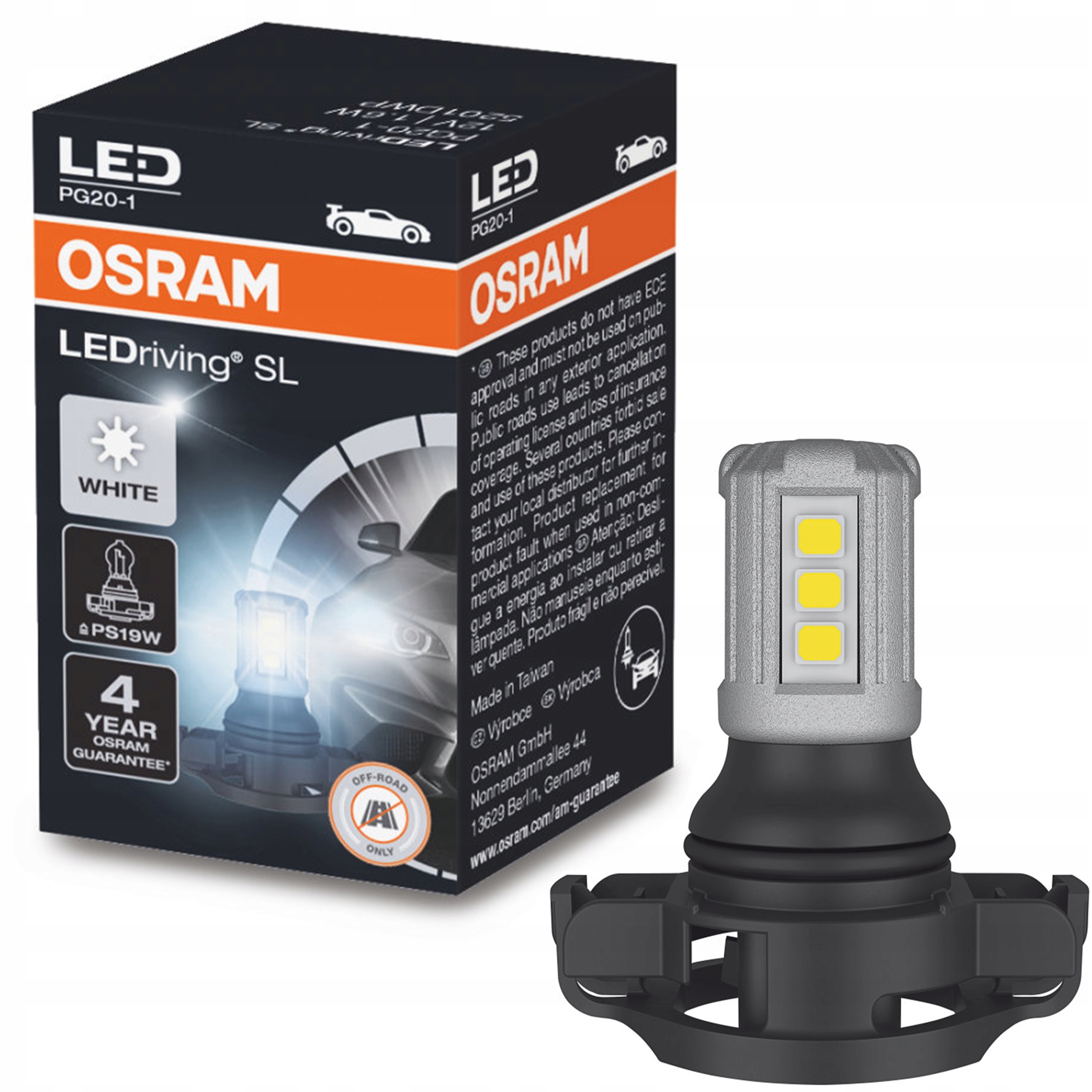 

Osram żarówka Led Premium New PS19W 6000K Biała