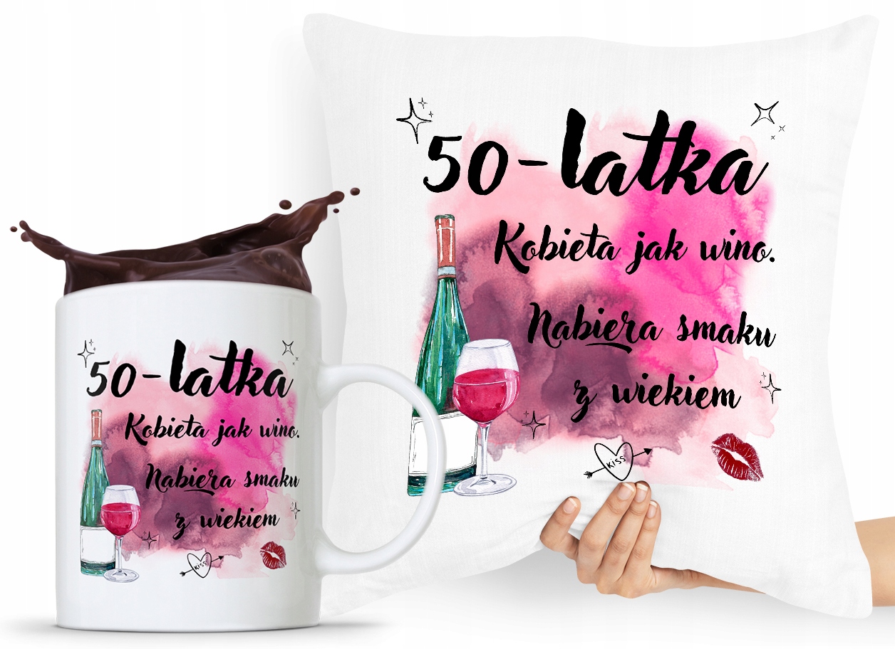 

Zestaw Poduszka Kubek Na Urodziny 50 50te 50-te