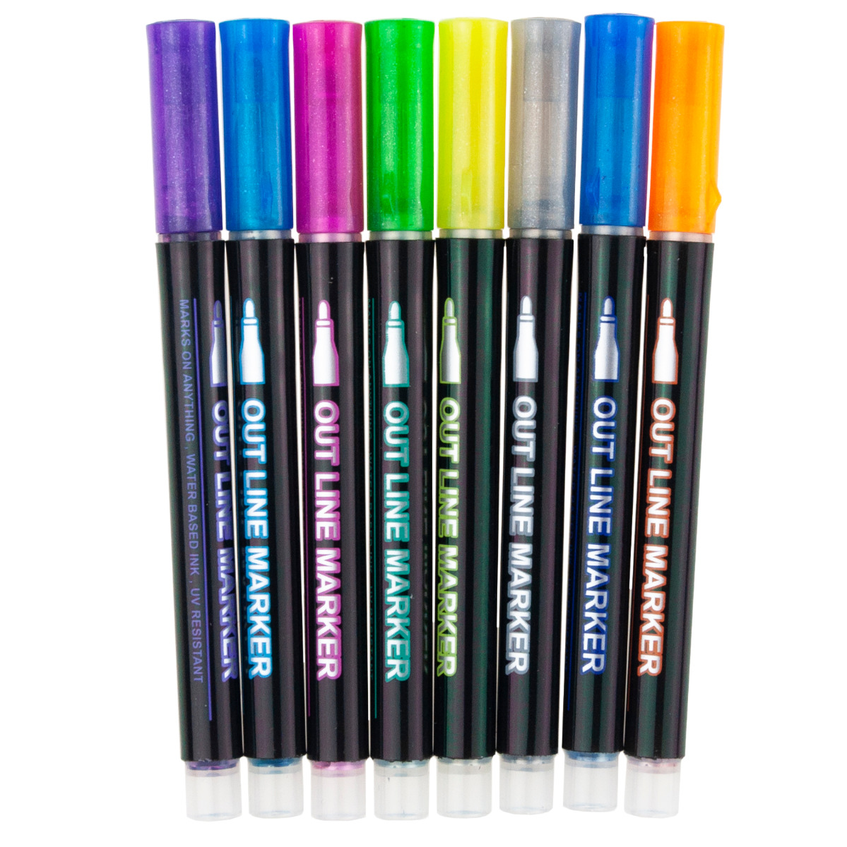 MAZAKI PISAKI FLAMASTRY konturowe 8SZT outline EAN (GTIN) 5906245309227