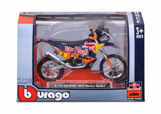 

Motocykl Ktm 450 Rally Dakar 1:18 Bburago 18-51086