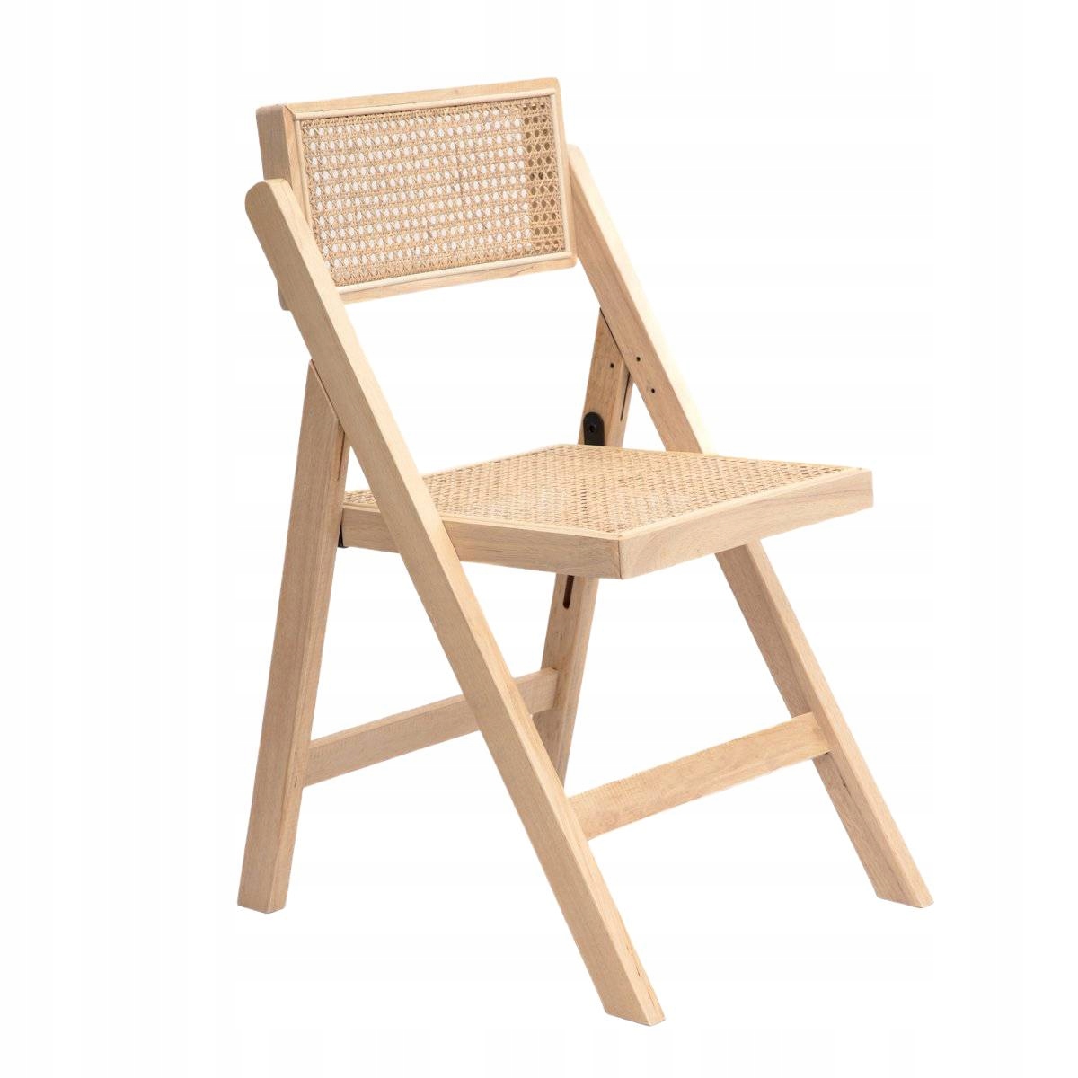 Dřevěná židle Verdura s přírodním ratanem 46x52x80 cm Homla