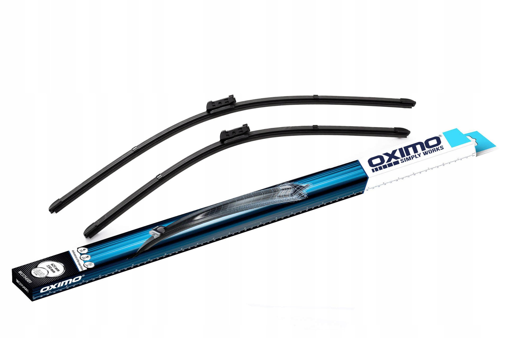 Komplet przednich wycieraczek Oximo o długości 625/550 mm