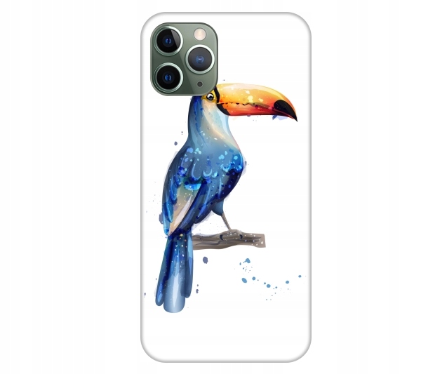 

Etui pokrowiec do iPhone 11 Pro Ptak tukan akwarel