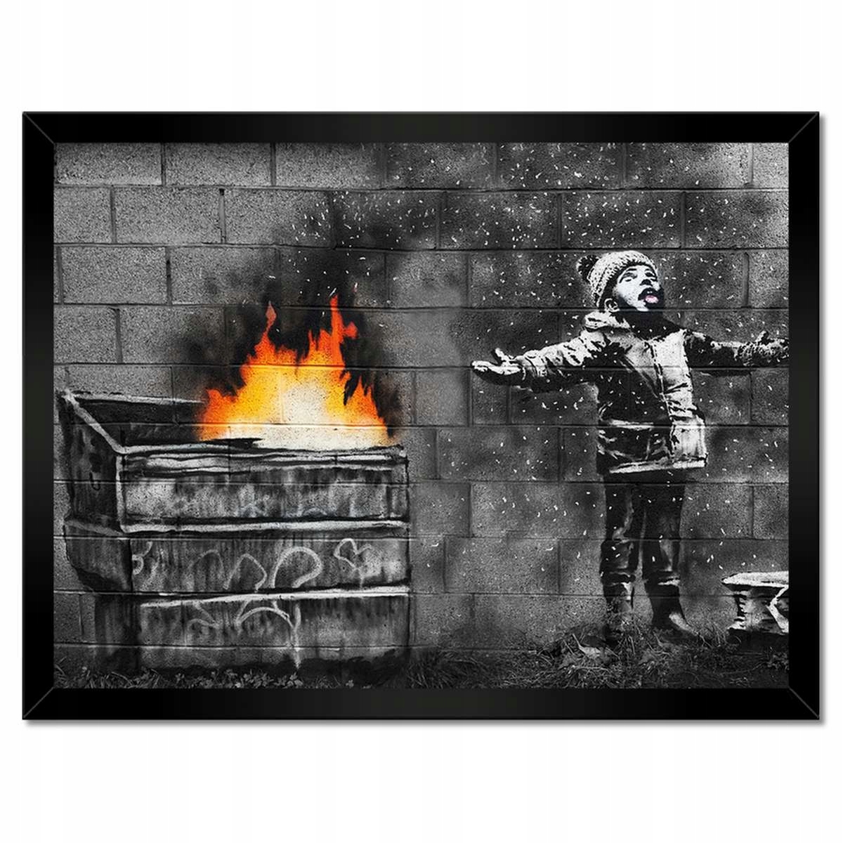 Plakáty v rámu 40x30 Banksy Sníh Smog