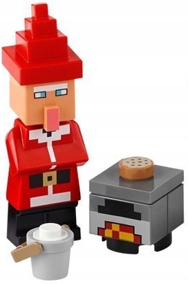 Lego Minecraft Osadník V Mikulášském Oblečení min241 Nový