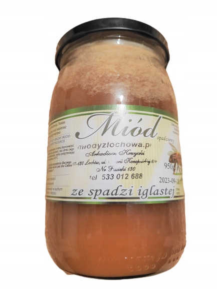 Naturalny Miód spadziowy iglasty 950g