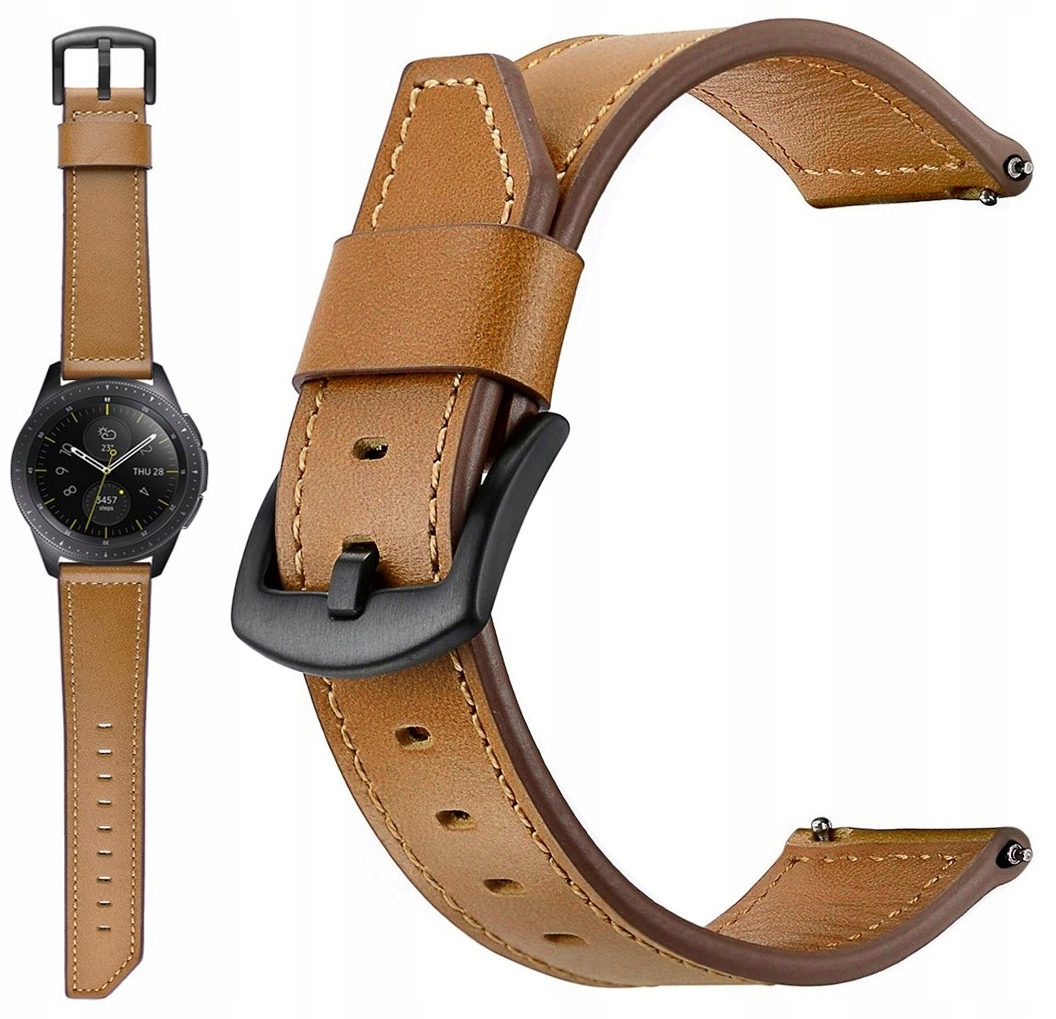 Skórzany Brązowy pasek Samsung Galaxy Watch 5 Pro 45mm (Tech-Band)