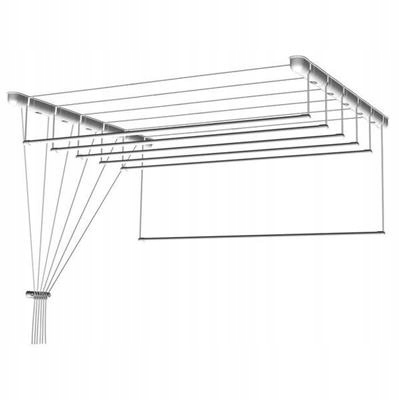 Levně Sušák stropní 4 tyče 120x39,5cm fi13 bílý