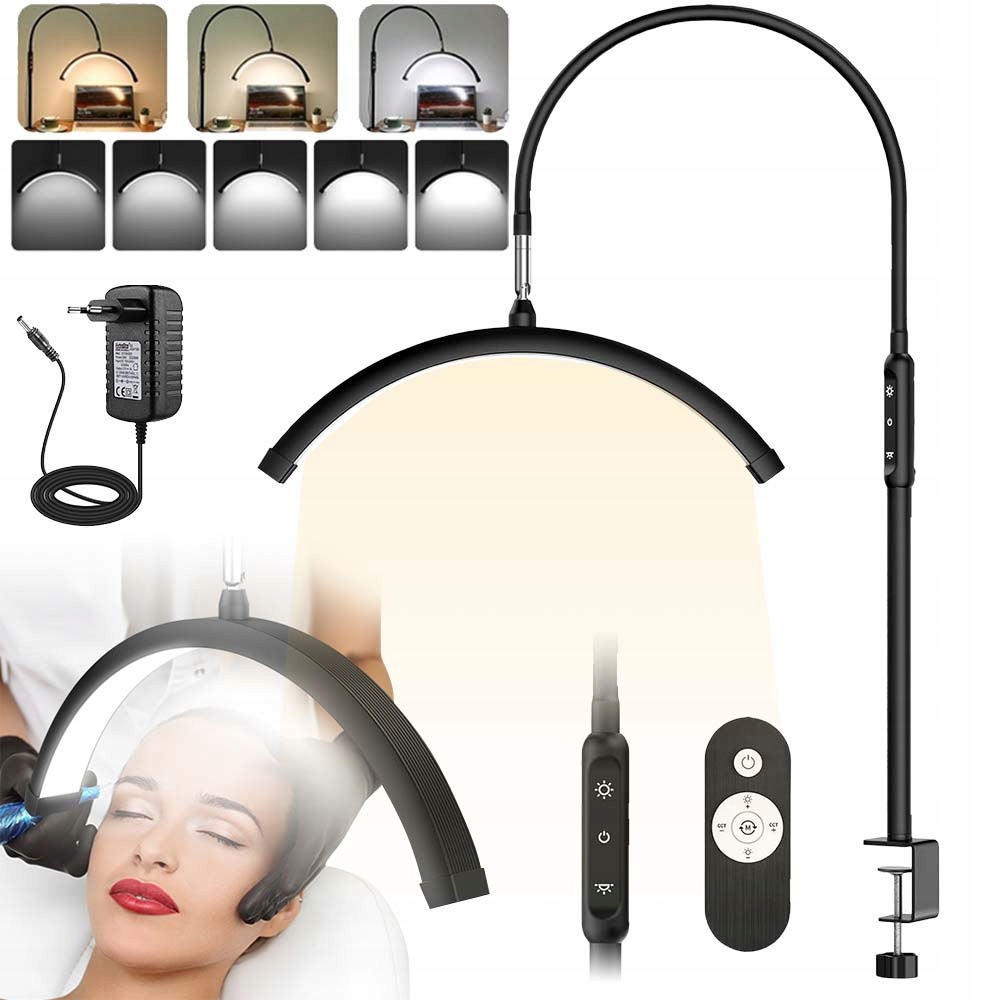 Kosmetická Lampa S Klipem, Univerzální, Nastavitelná, Stojící, Na Řasy, Led Oblouk