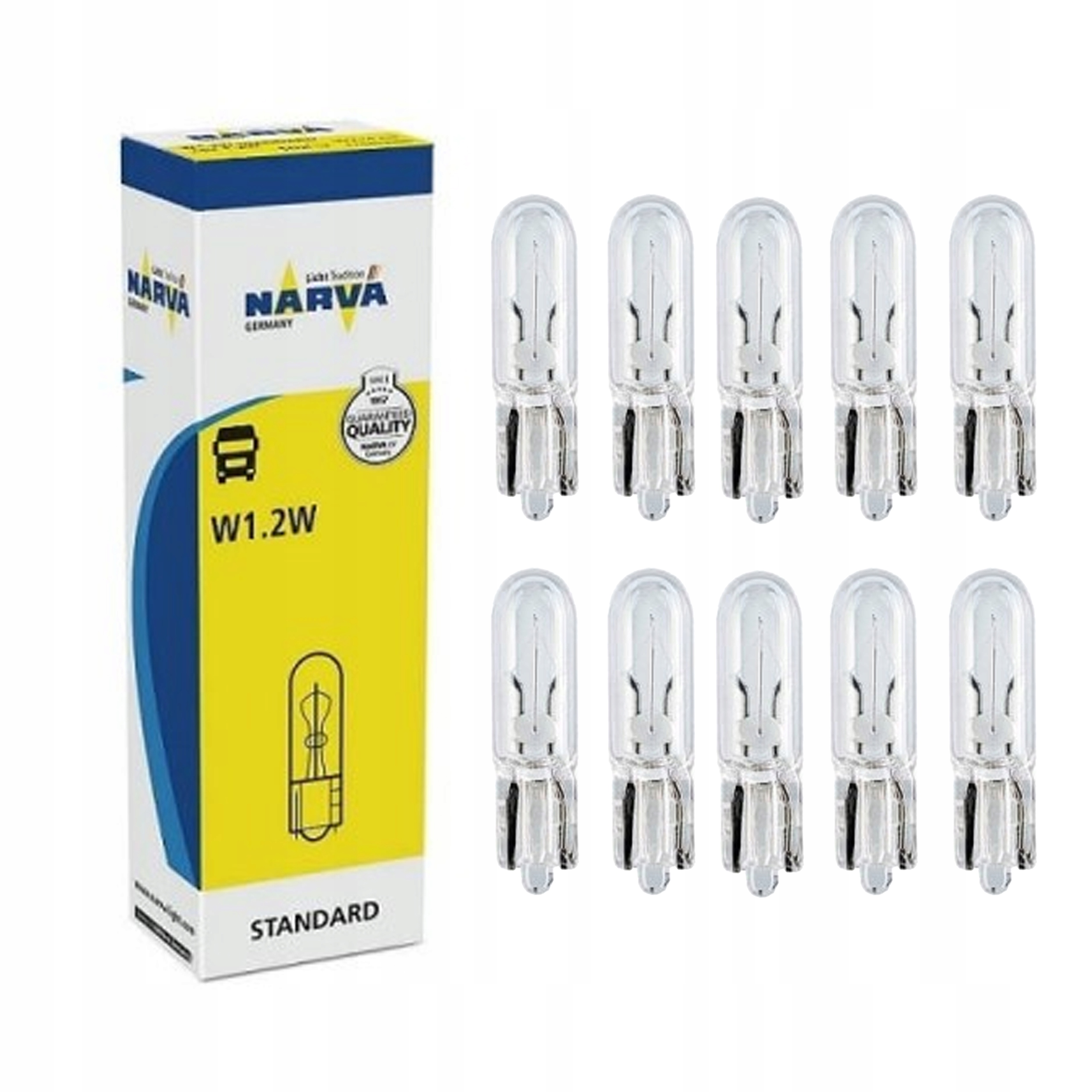 Żarówka Narva 12V W1,2W 17037 do deski rozdzielczej 10 szt.